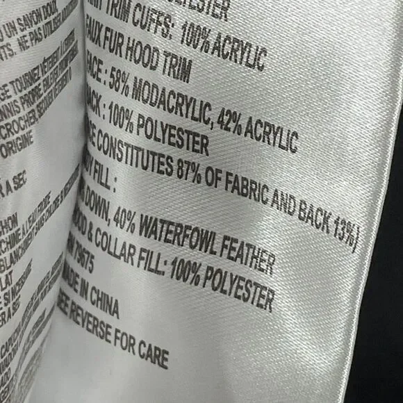 Michael Kors Womens Jacket Small Black Goose Down Quilted Puffer Zip * No Hood - Picture 6 of 13